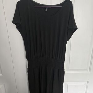 White House Black Market Classic Black Midi Dress